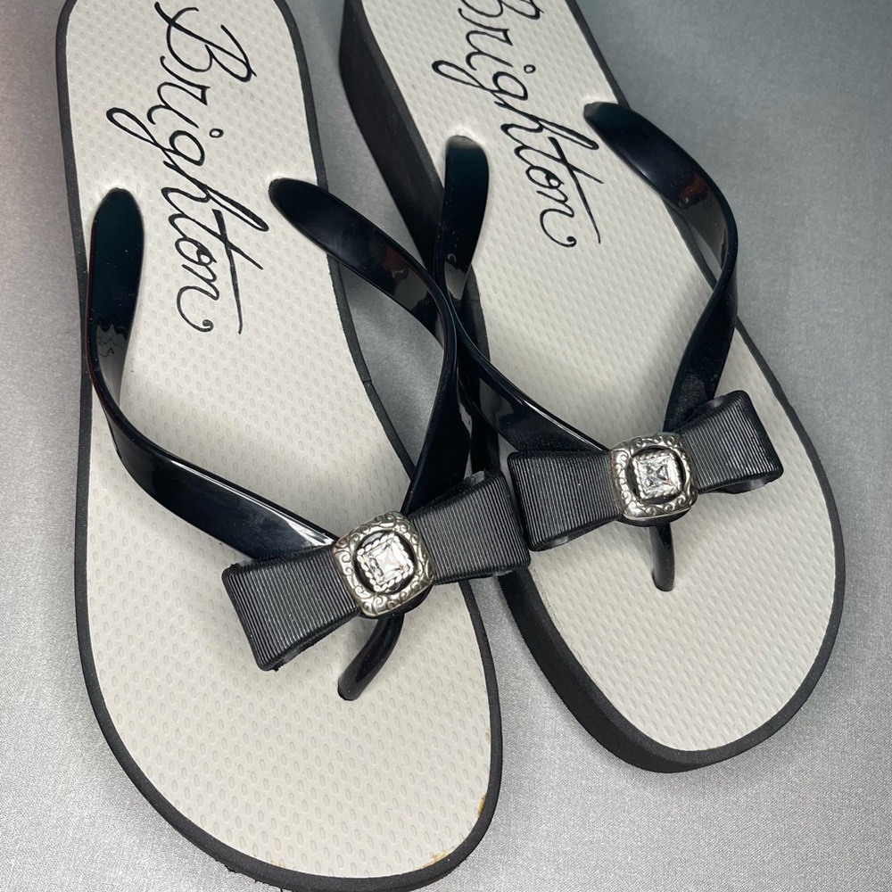 Brighton Bow tie Wedge Flip Flops